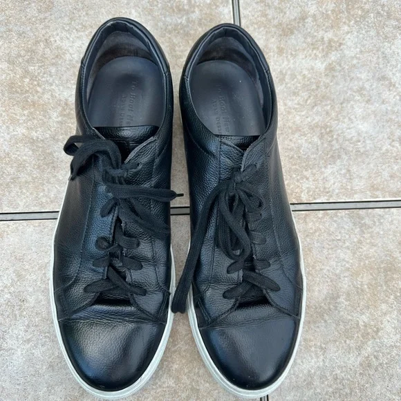 Adam Derrick To Boot New York Black Leather Sneakers in Nappa Black